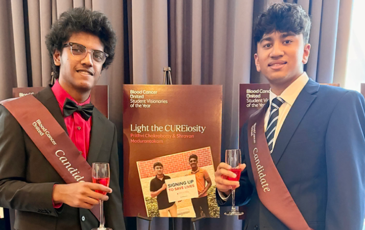Prithvi and Shravan at the Light the CUREiosity campaign finale